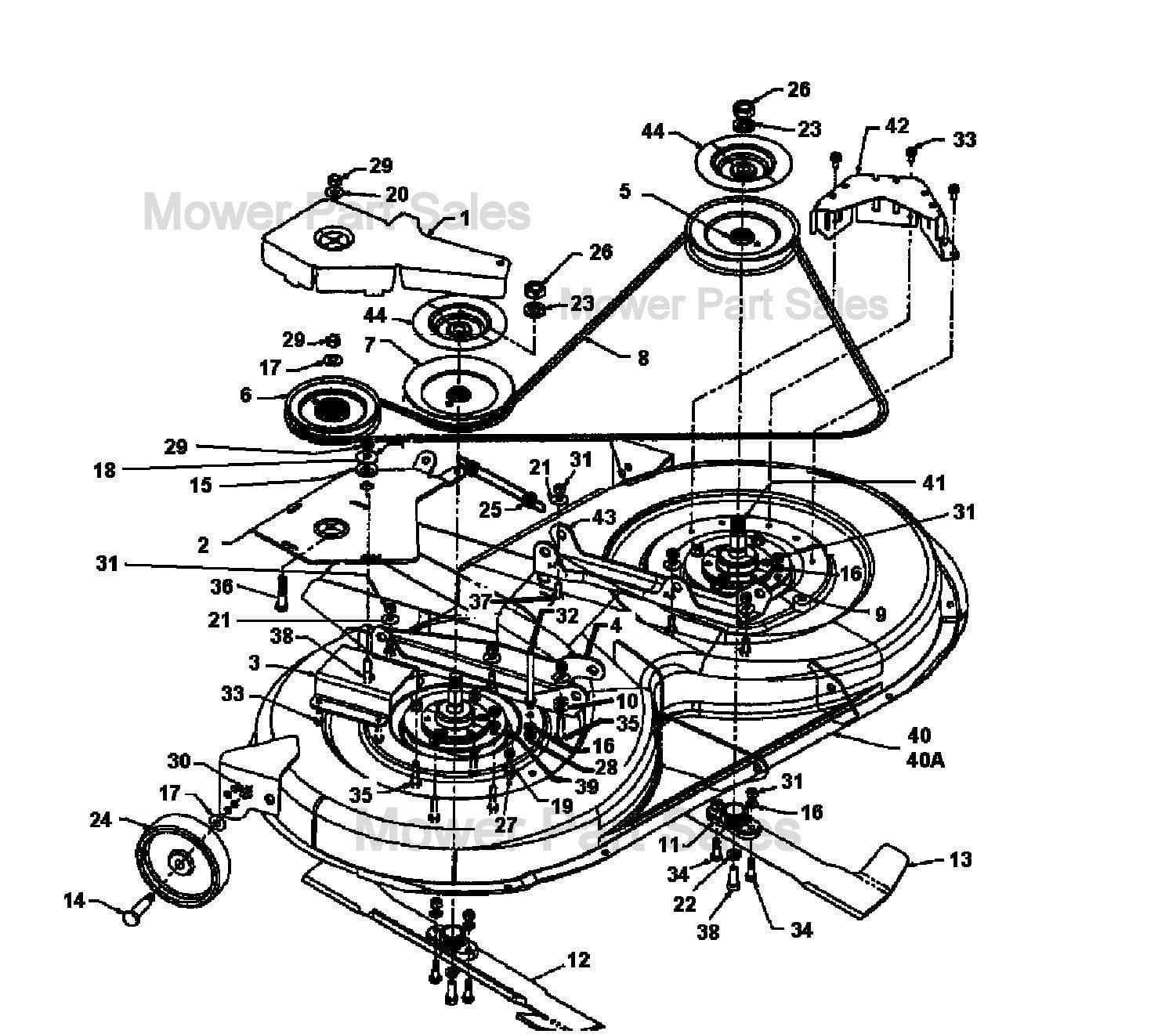 mtd lawn tractor parts diagram