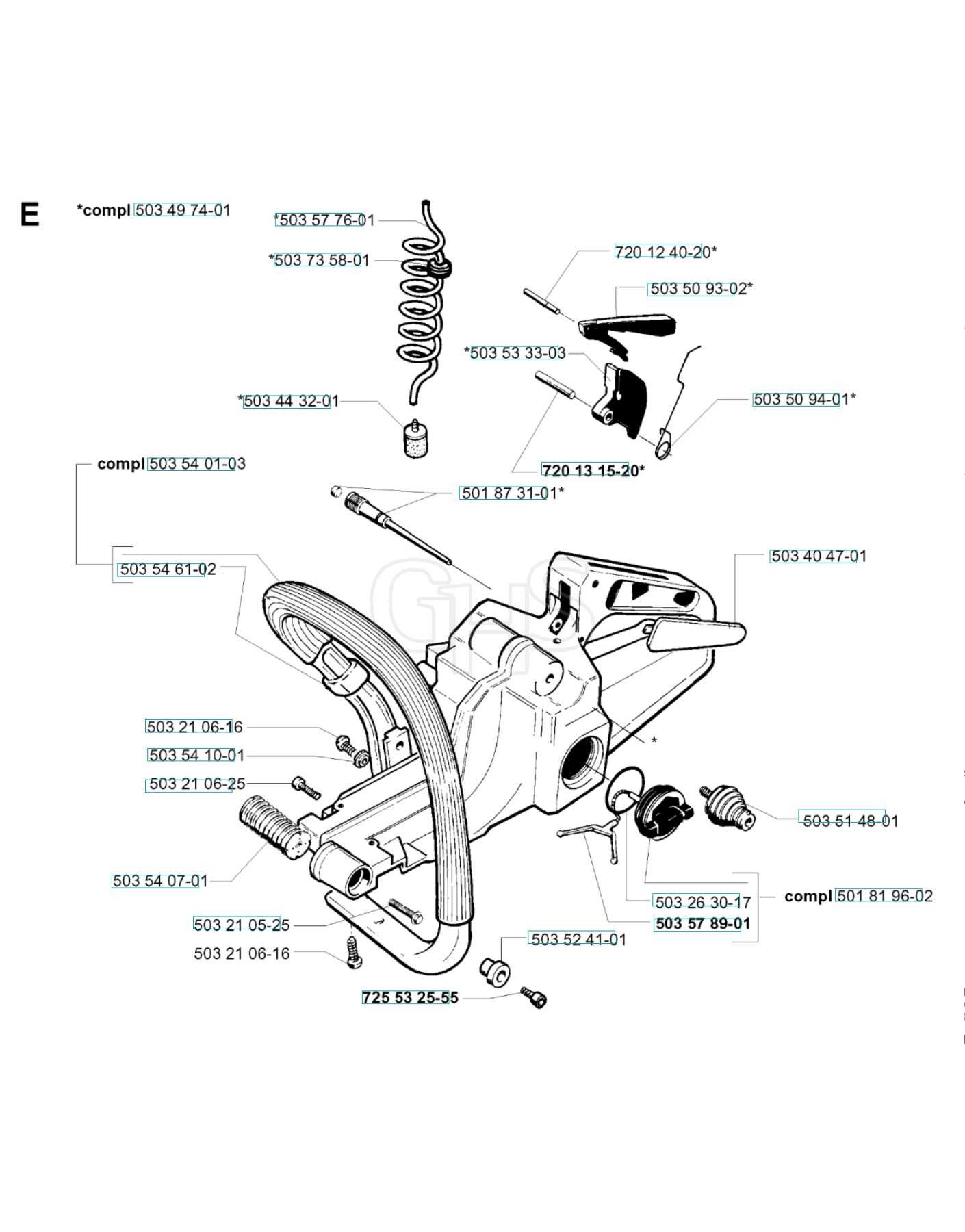 husqvarna 365 chainsaw parts diagram