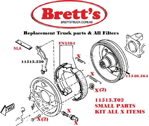 truck brake parts diagram