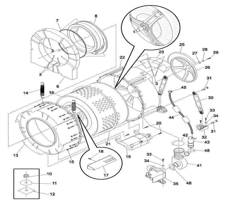 frigidaire gallery front load washer parts diagram