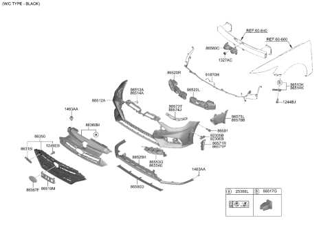 front bumper parts diagram