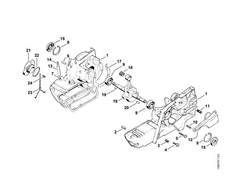 parts of a chainsaw chain diagram