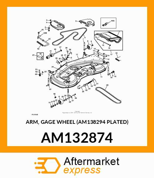 john deere l130 deck parts diagram