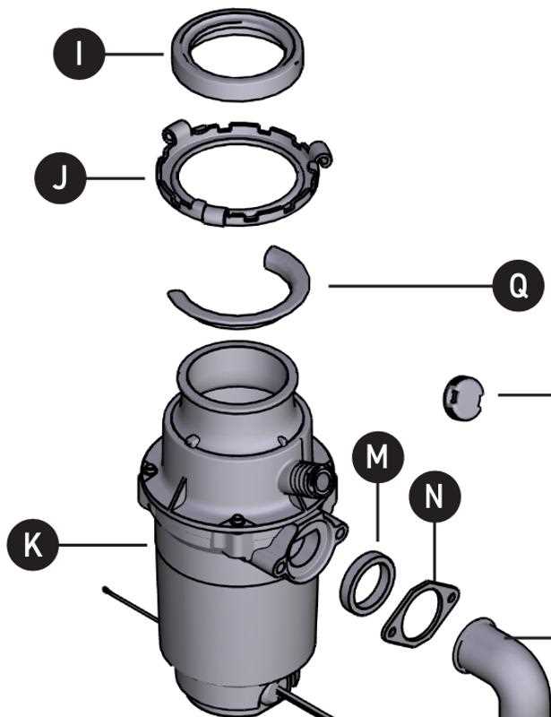 garbage disposal parts diagram