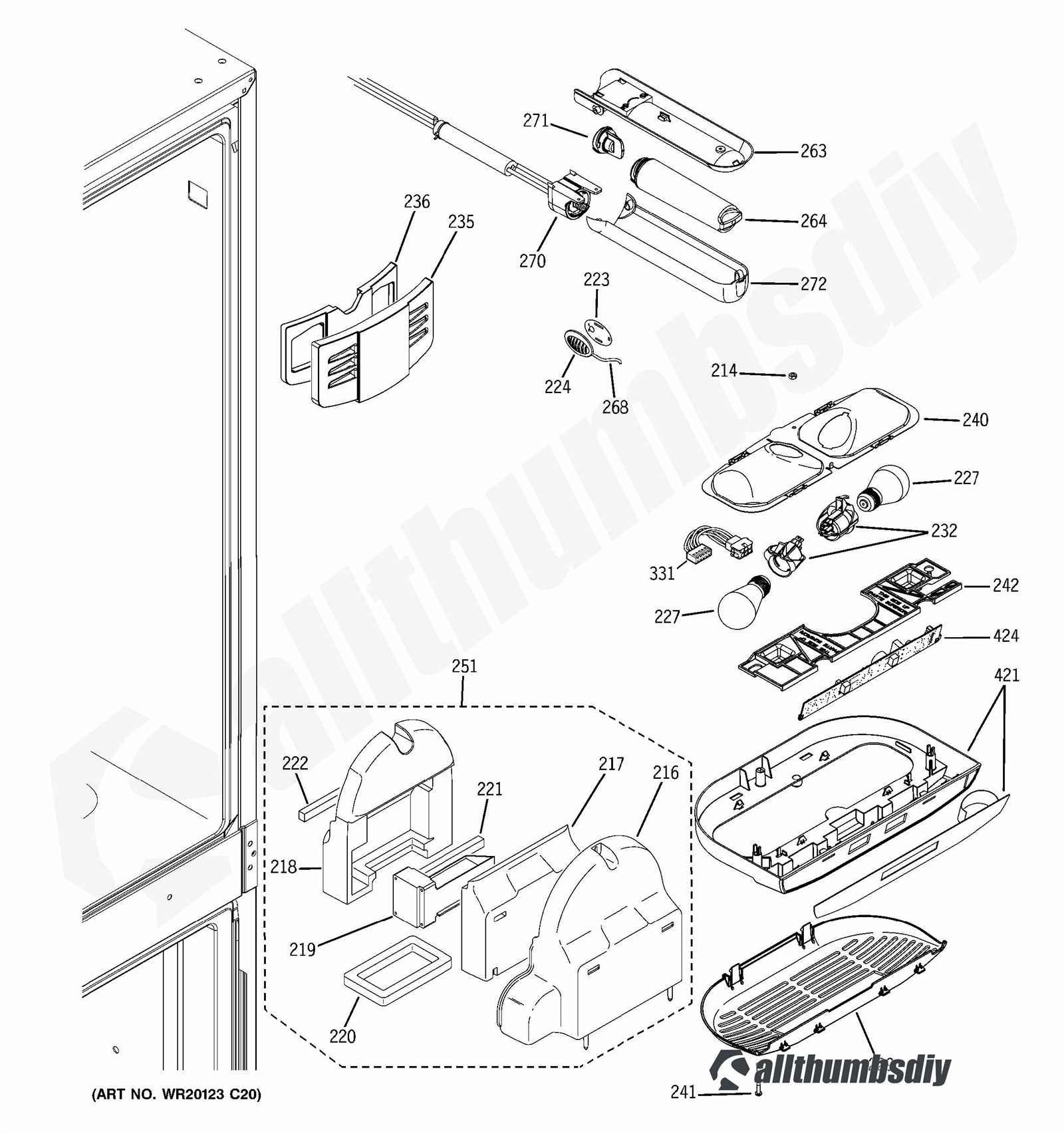 ge refrigerator parts diagram