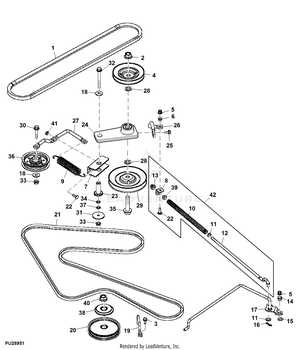 john deere x300 42 deck parts diagram