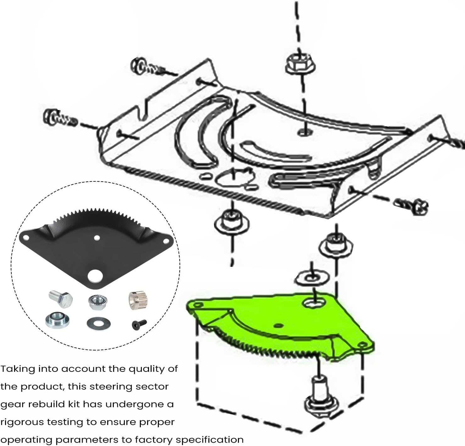 craftsman gt5000 steering parts diagram