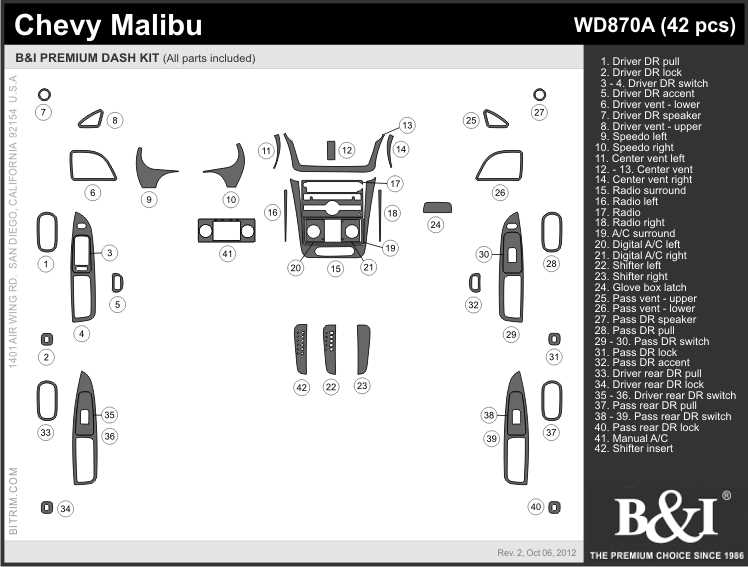 chevy malibu parts diagram