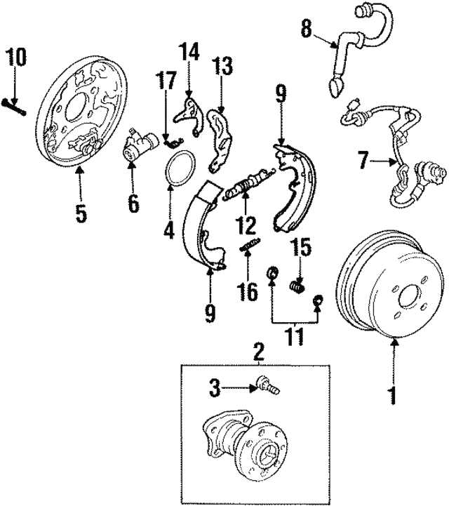 brake shoe parts diagram