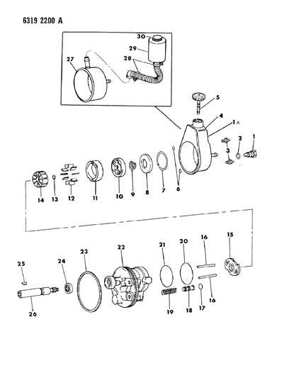 power steering pump parts diagram