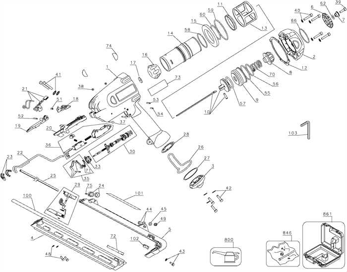 dewalt nail gun parts diagram