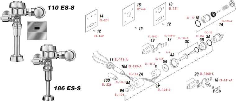 sloan flush valve parts diagram