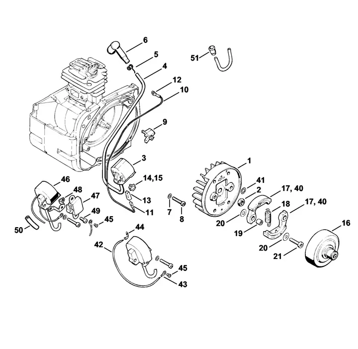 stihl bg 55 blower parts diagram