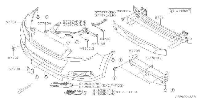 subaru outback body parts diagram