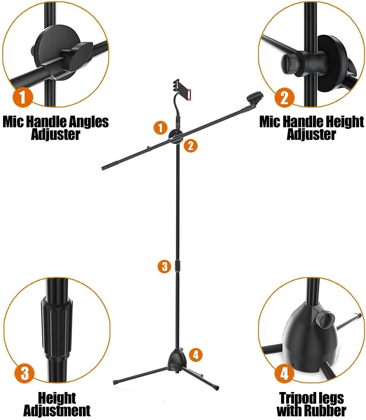 mic stand parts diagram