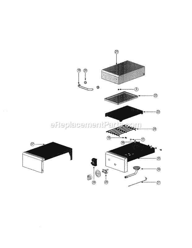 kenmore gas range parts diagram