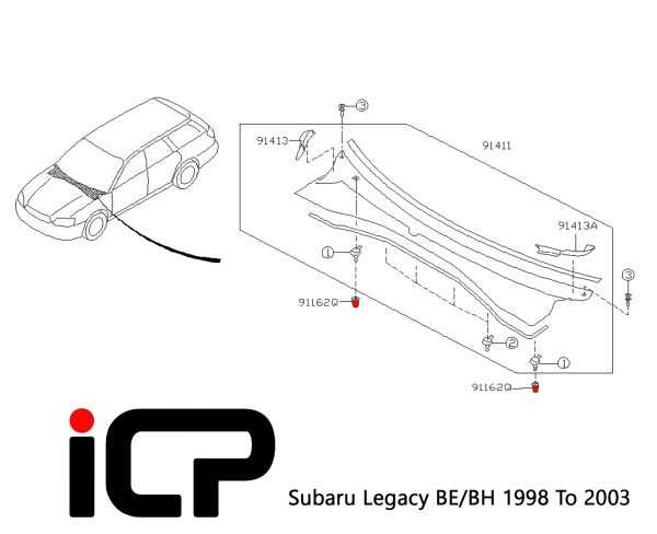 subaru outback body parts diagram