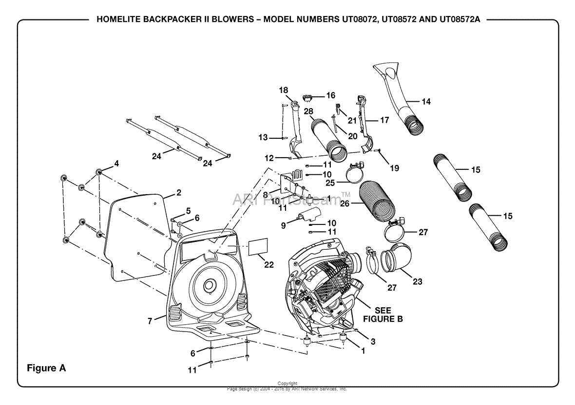 homelite leaf blower parts diagram