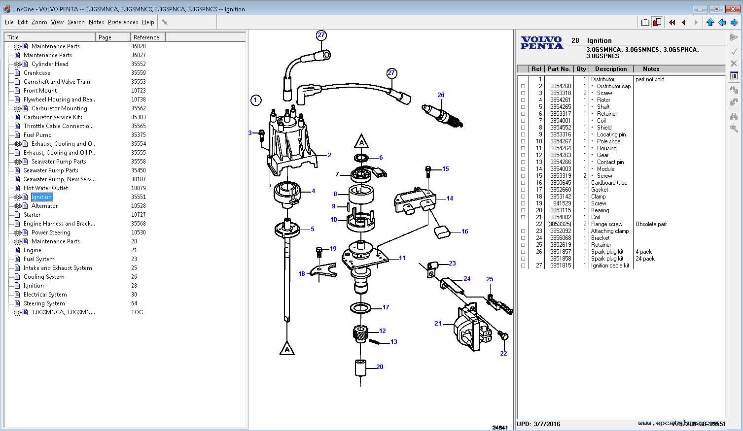 volvo penta 5.0 gxi parts diagram