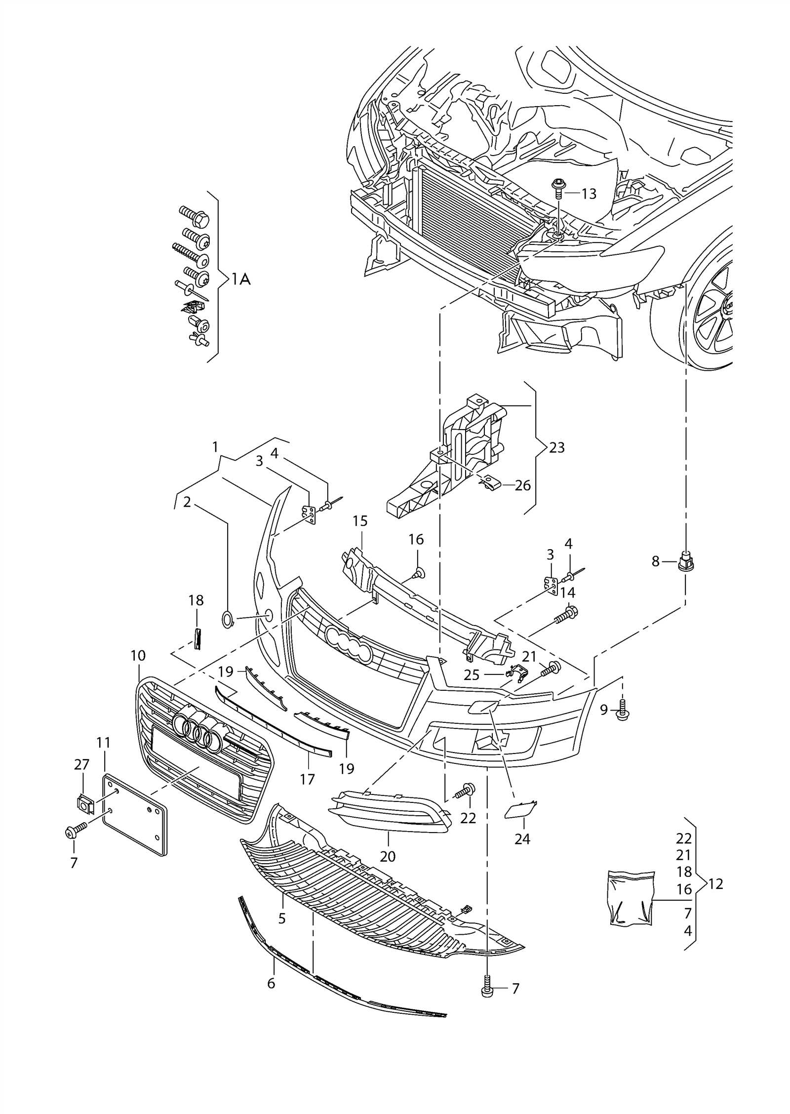 audi a6 parts diagram