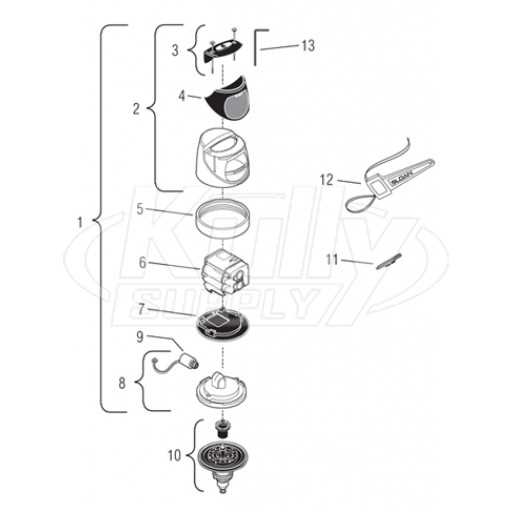 sloan flush valve parts diagram