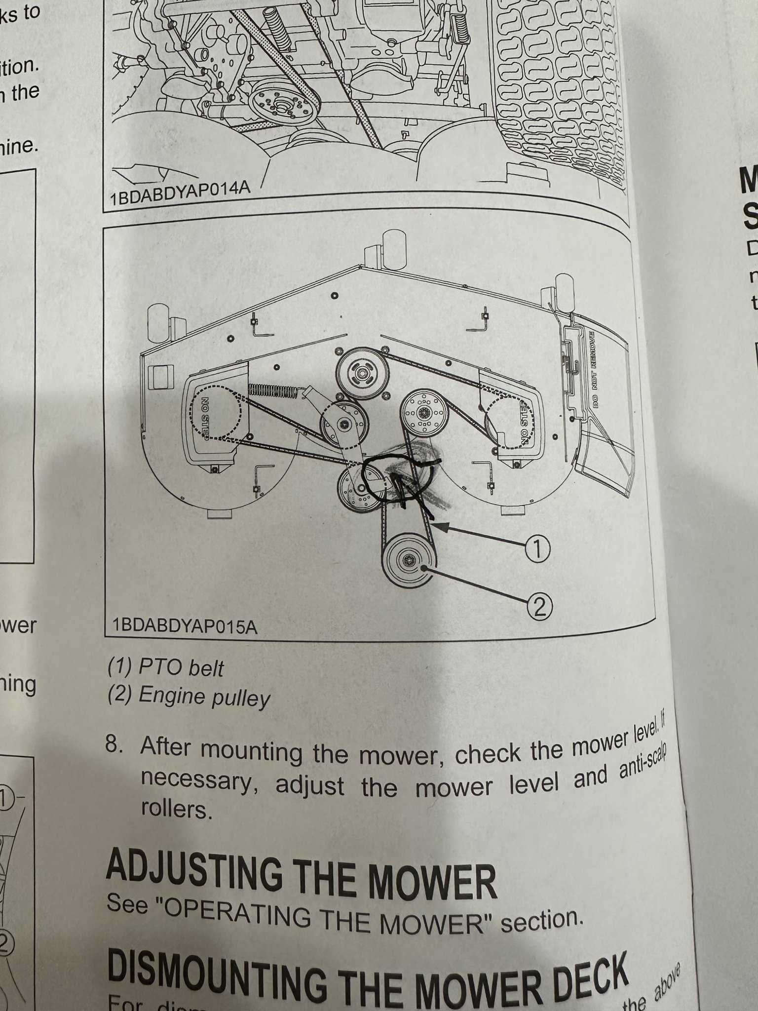 kubota 54 inch mower deck parts diagram