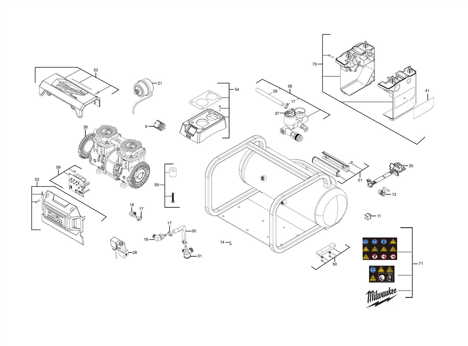 stanley air compressor parts diagram