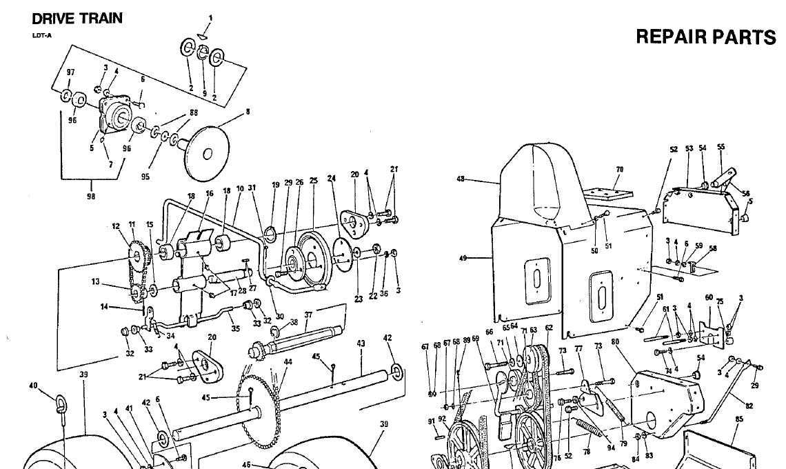 husqvarna snow blower parts diagram