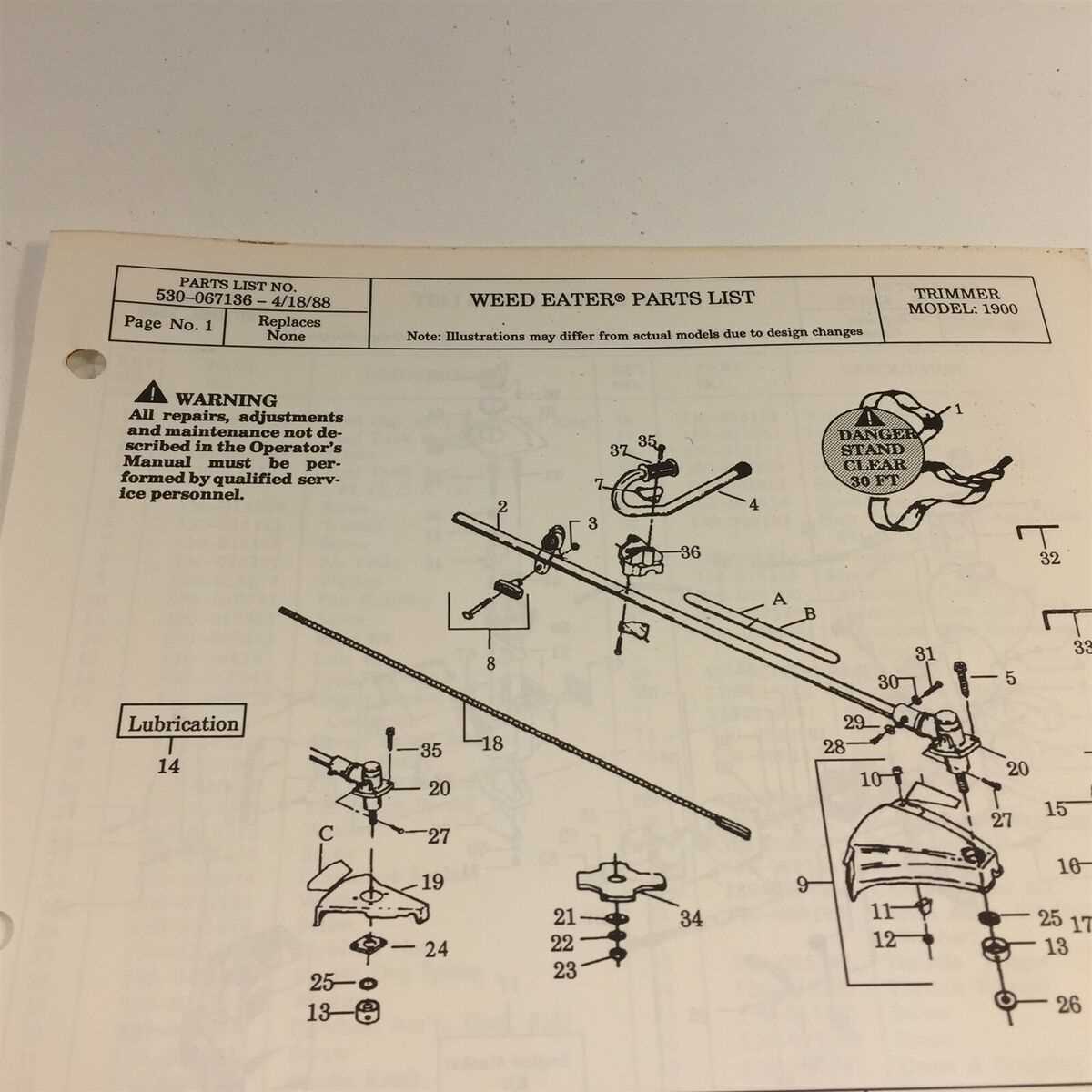 poulan pro trimmer parts diagram