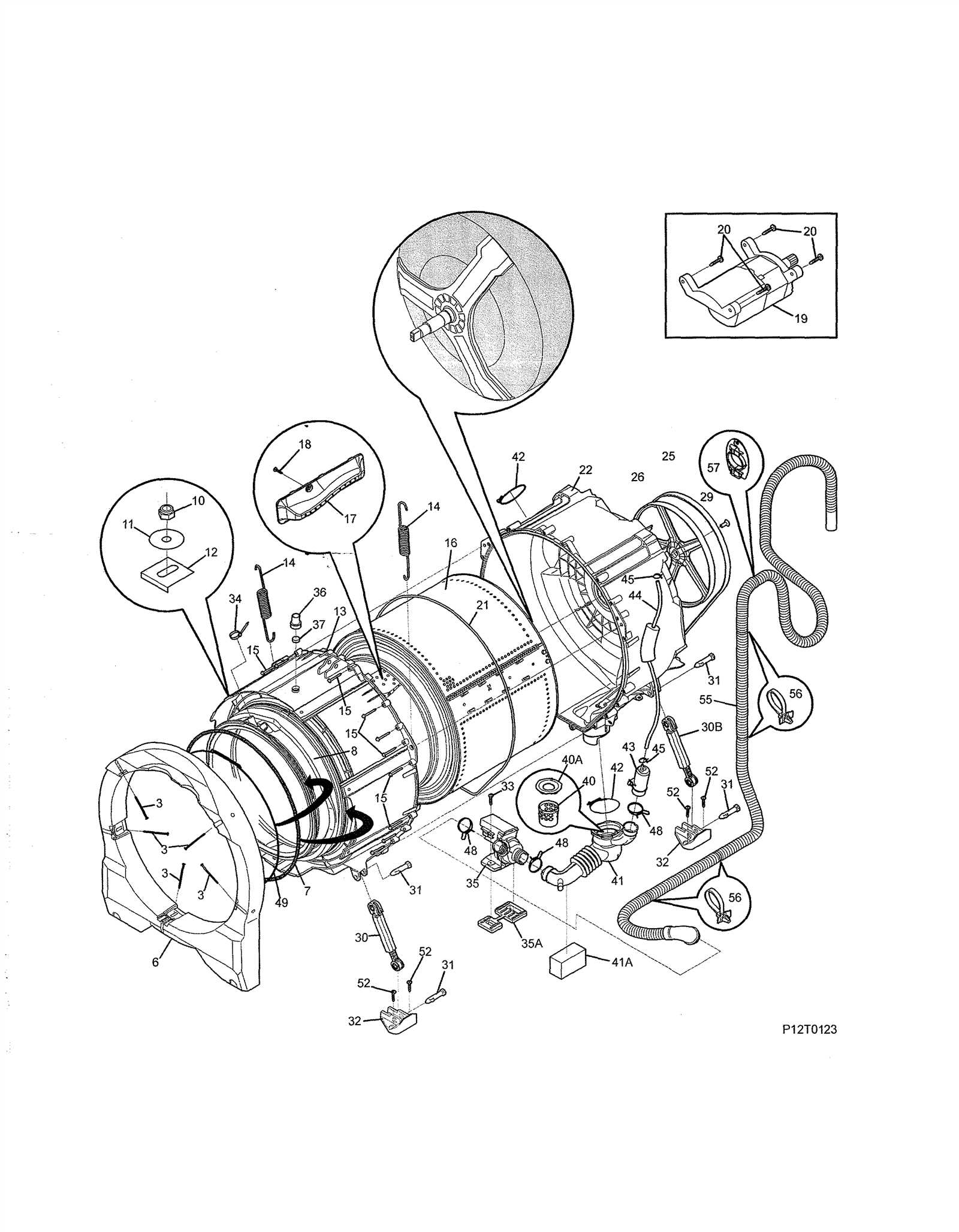 electrolux washer parts diagram