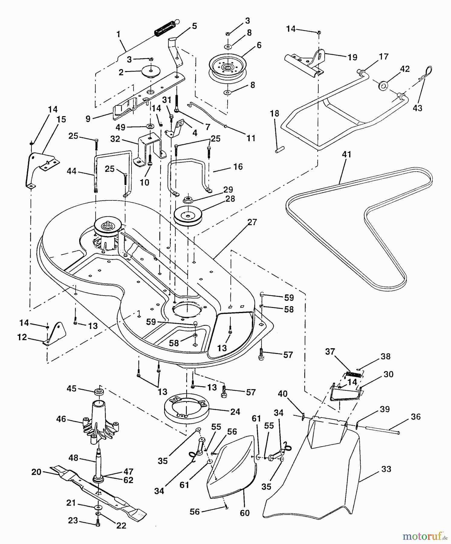 poulan pro riding mower parts diagram