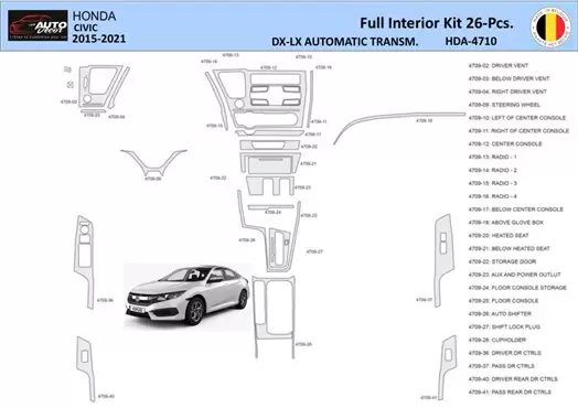 honda civic 2013 parts diagram