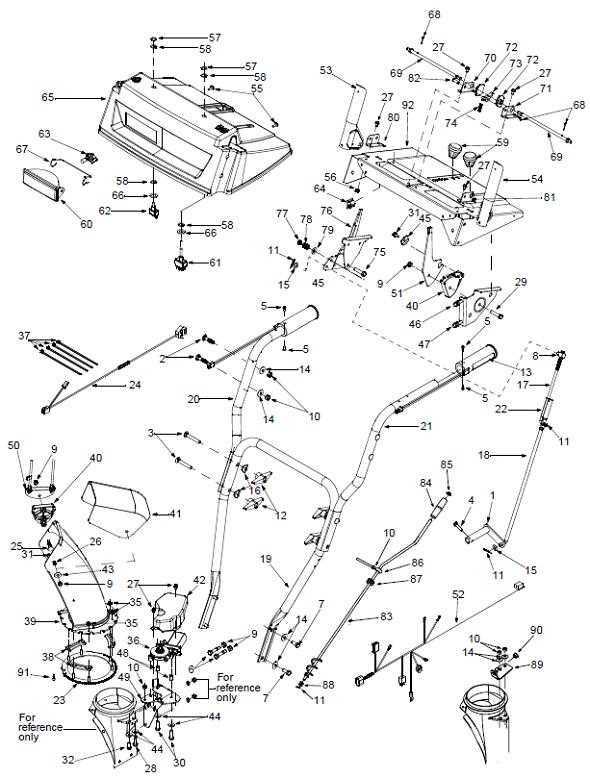 cub cadet 2x snow blower parts diagram