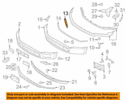 2021 ford f150 front bumper parts diagram