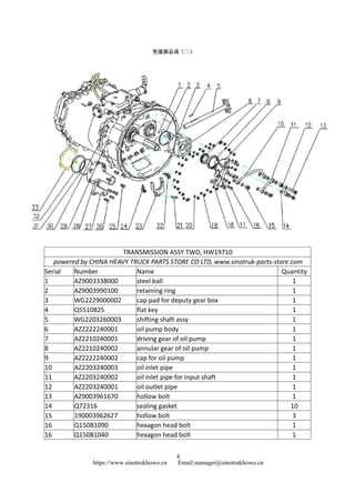 truck transmission parts diagram