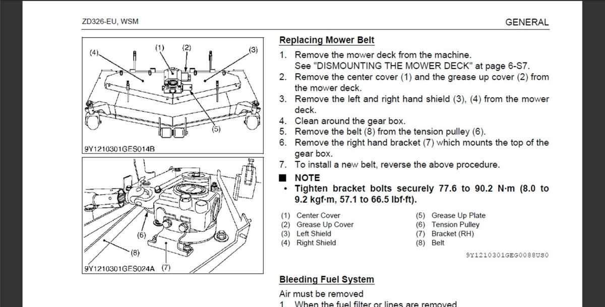 kubota zd326 deck parts diagram