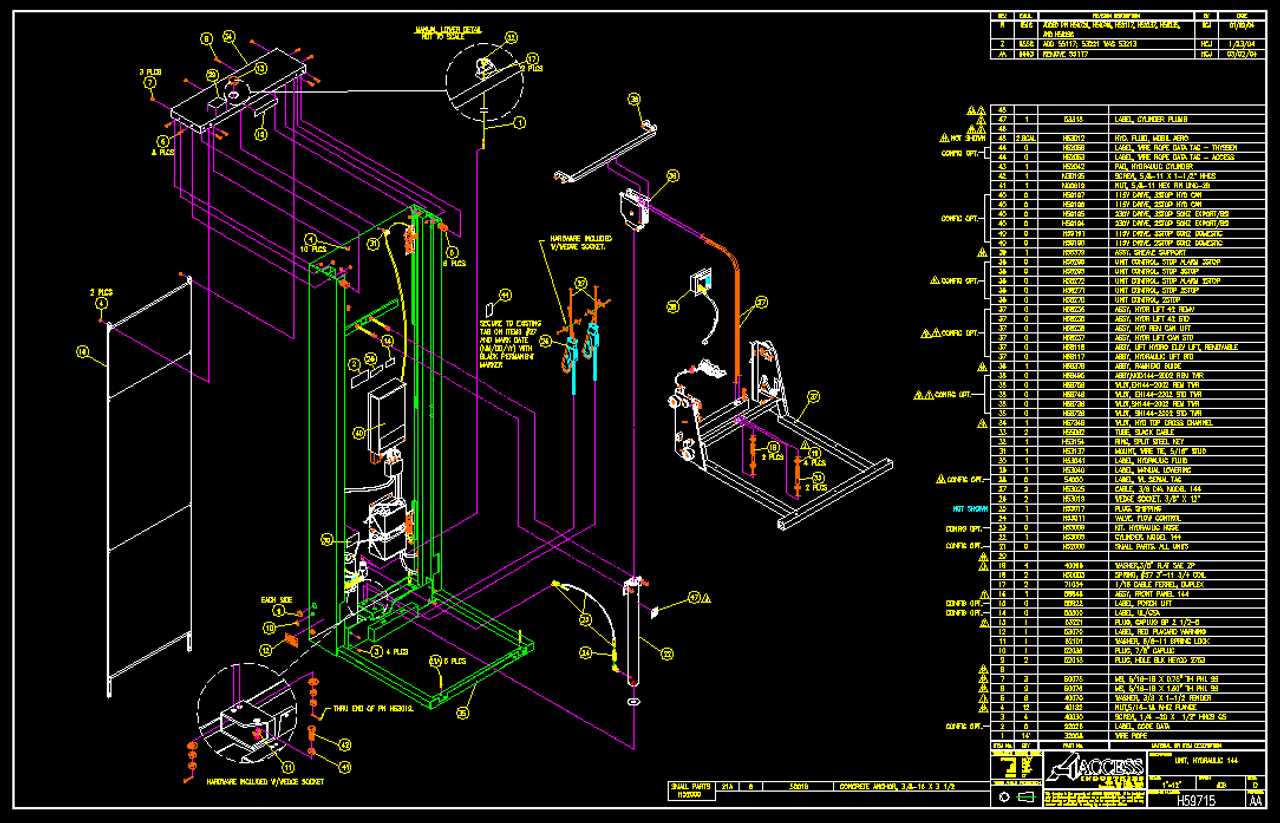 harmar lift parts diagram