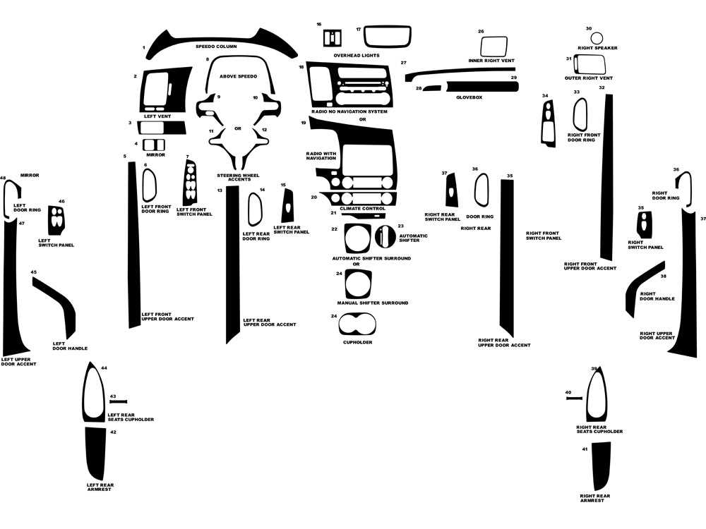 honda civic interior parts diagram