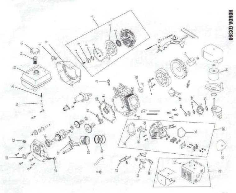 honda gx390 pressure washer parts diagram