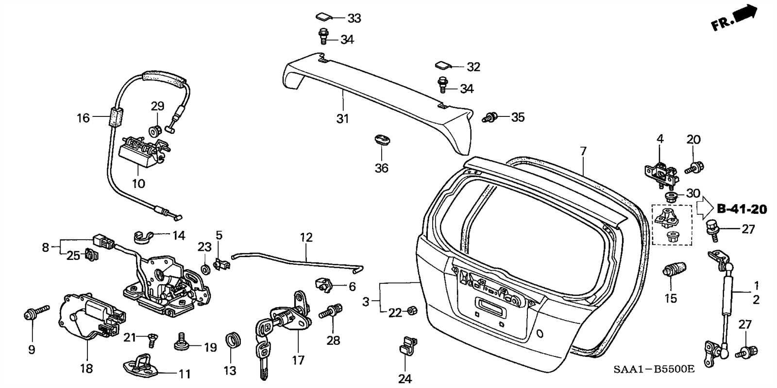 honda odyssey body parts diagram