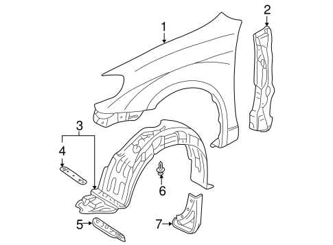 2005 toyota corolla body parts diagram