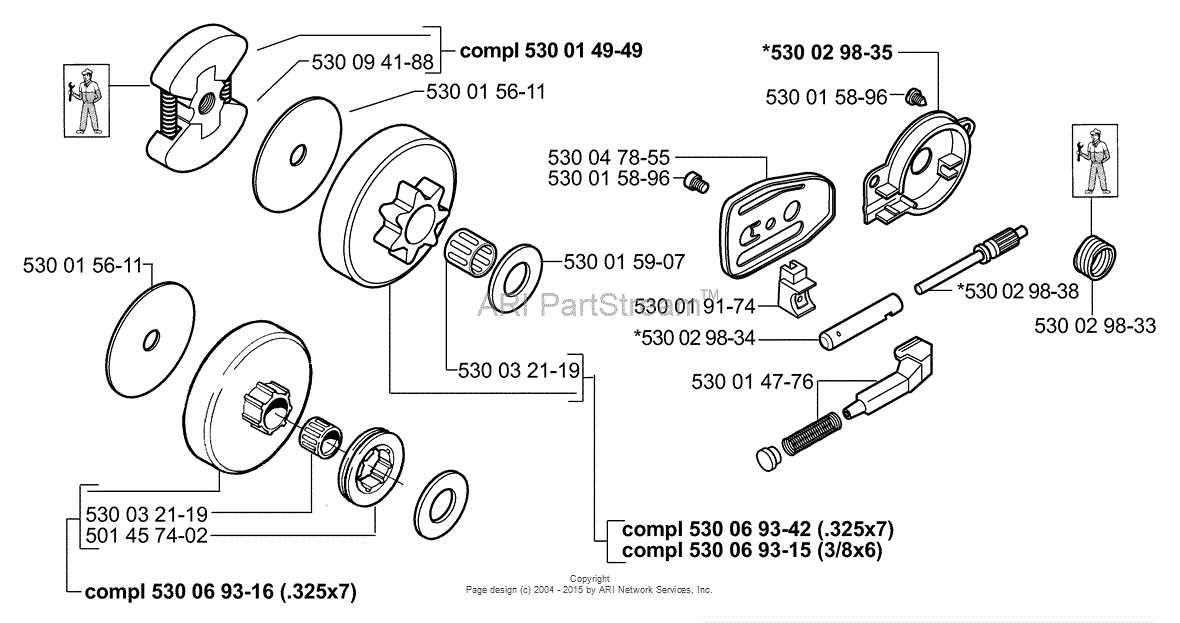 husqvarna 136 chainsaw parts diagram