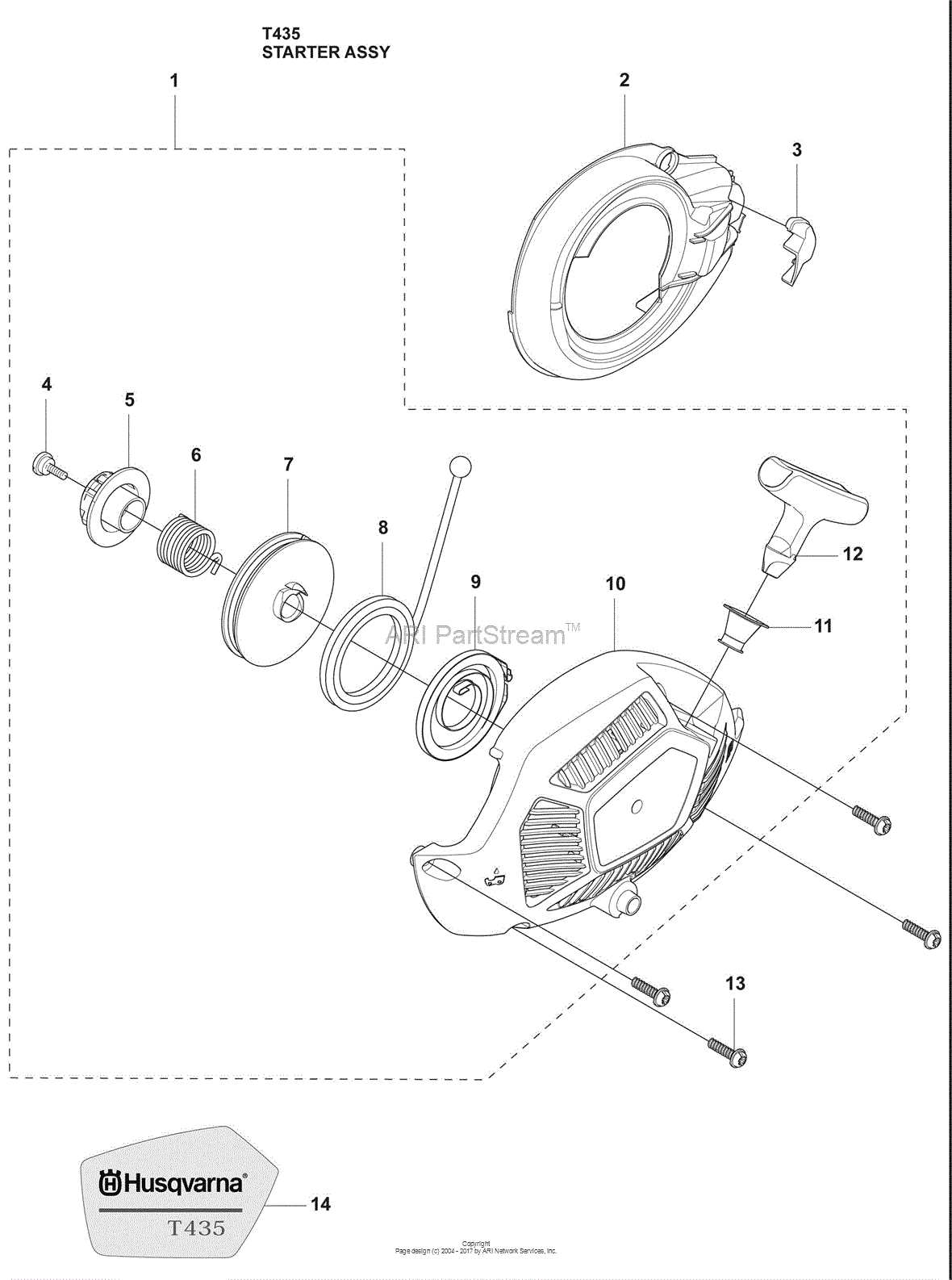 husqvarna 435 chainsaw parts diagram