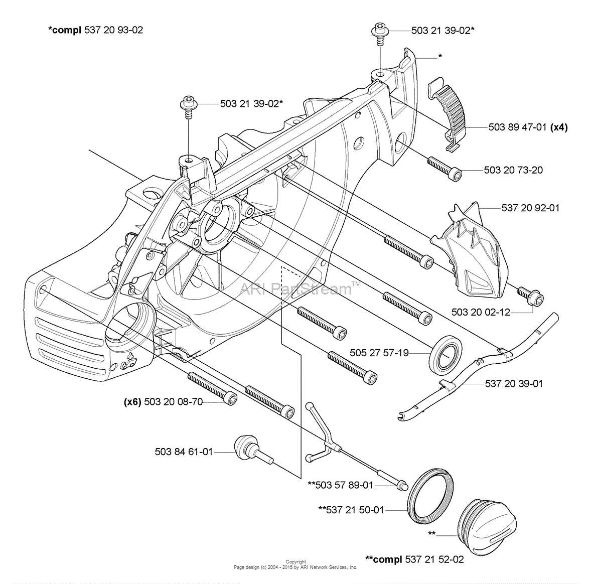 husqvarna 570 parts diagram