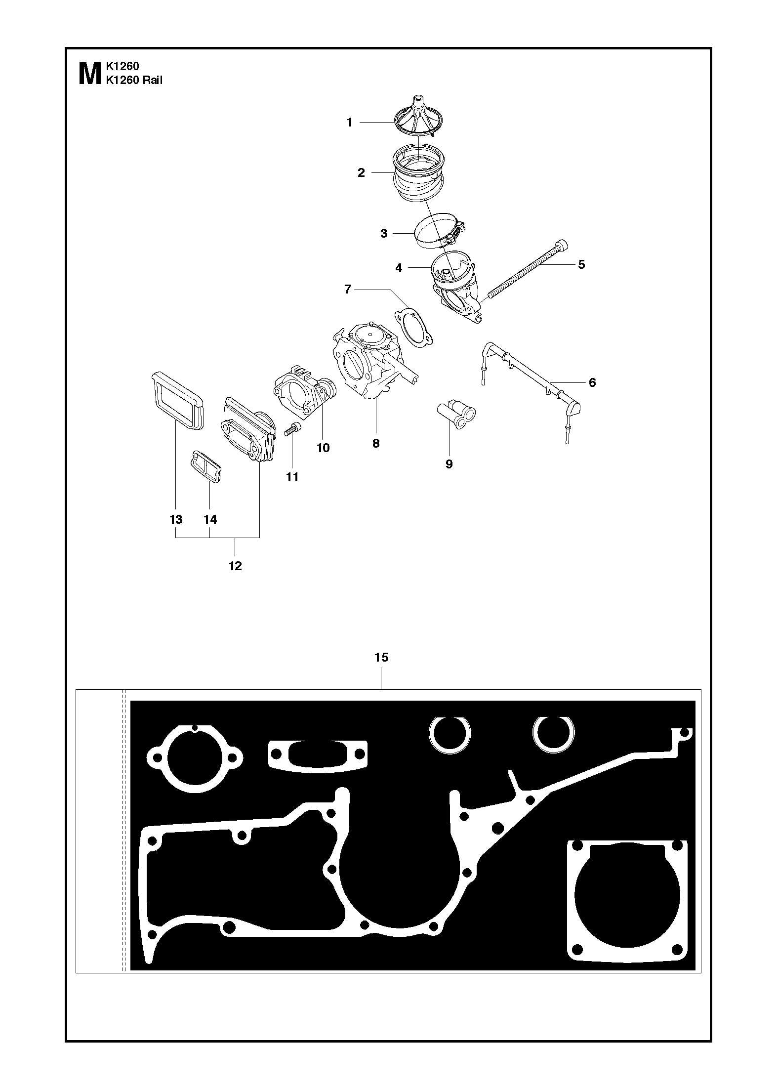 husqvarna k1260 parts diagram