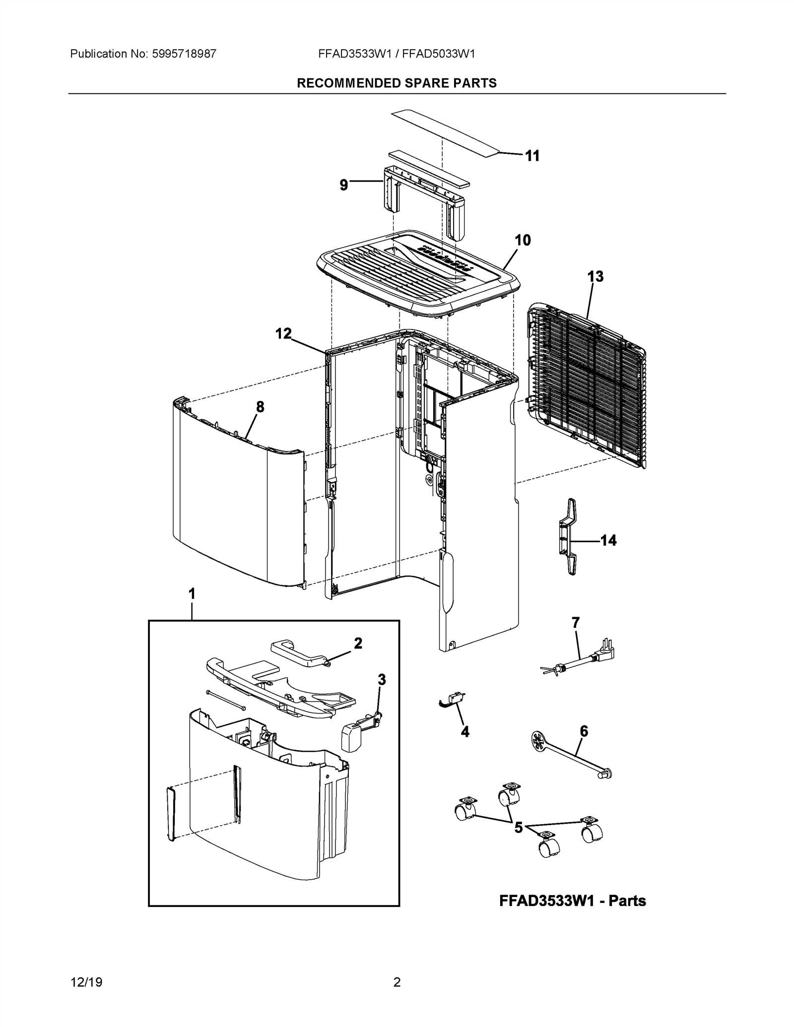 dehumidifier parts diagram