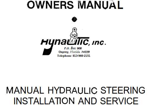 hynautic steering parts diagram