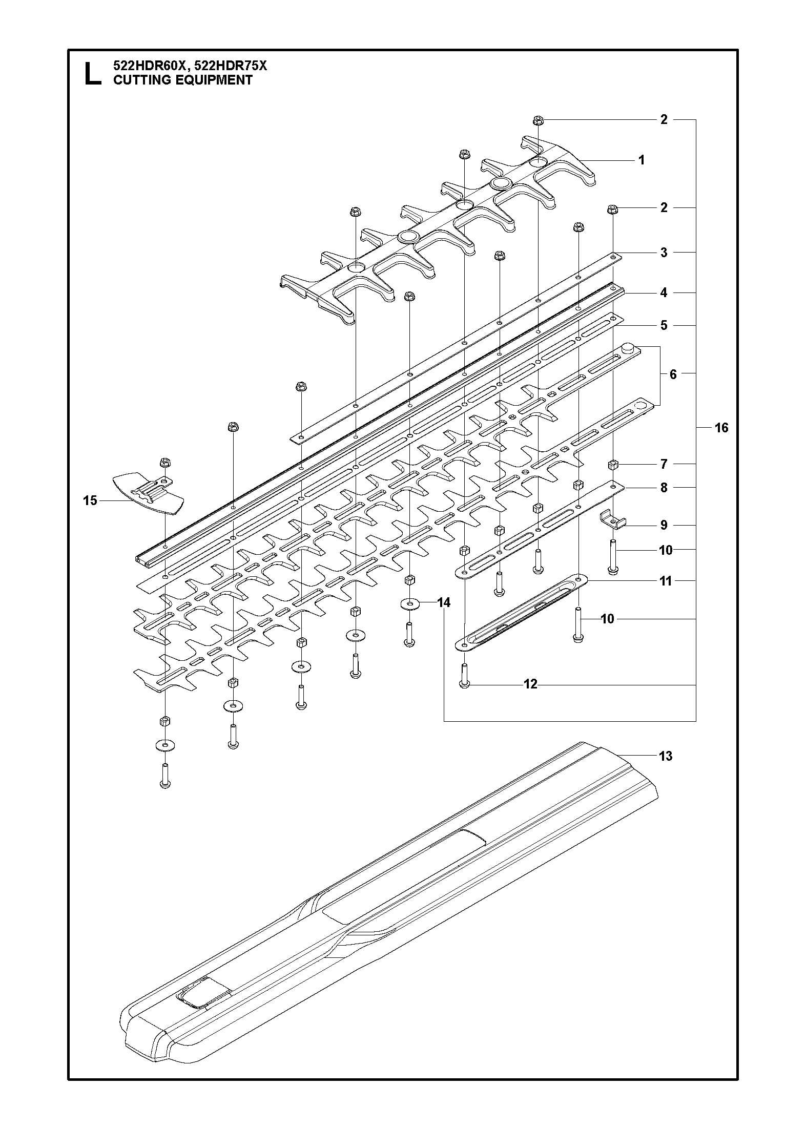 husqvarna hedge trimmer parts diagram