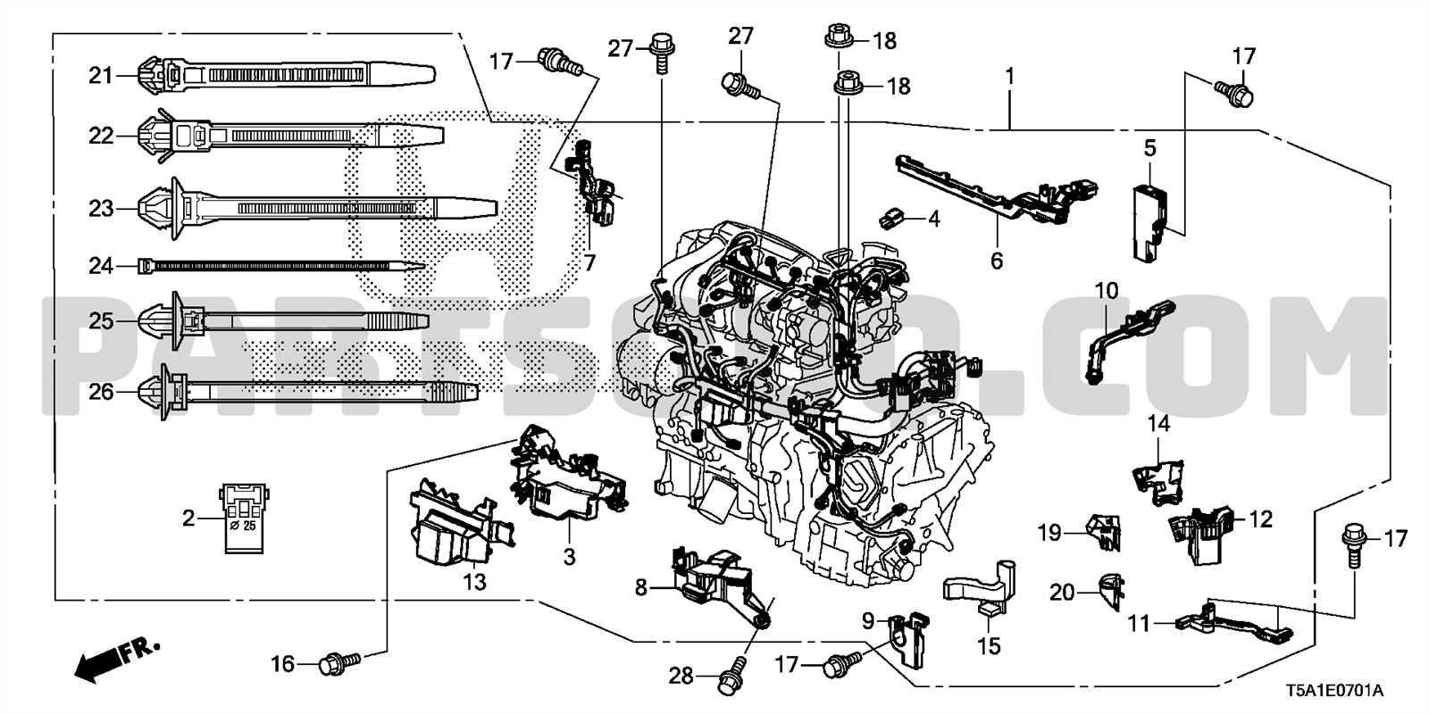 honda fit engine parts diagram