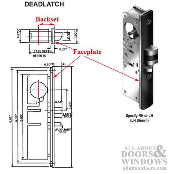 deadlatch parts diagram